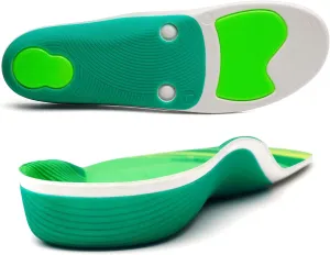 220lbs  Plantar Fasciitis Relief Arch Support Insert Metatarsal Pain Orthopedic Insole Men Women Standing All Day, Flat Feet Heel Spur Comfort Work Boot Shoe PU Insole Cushion, Green Size 8