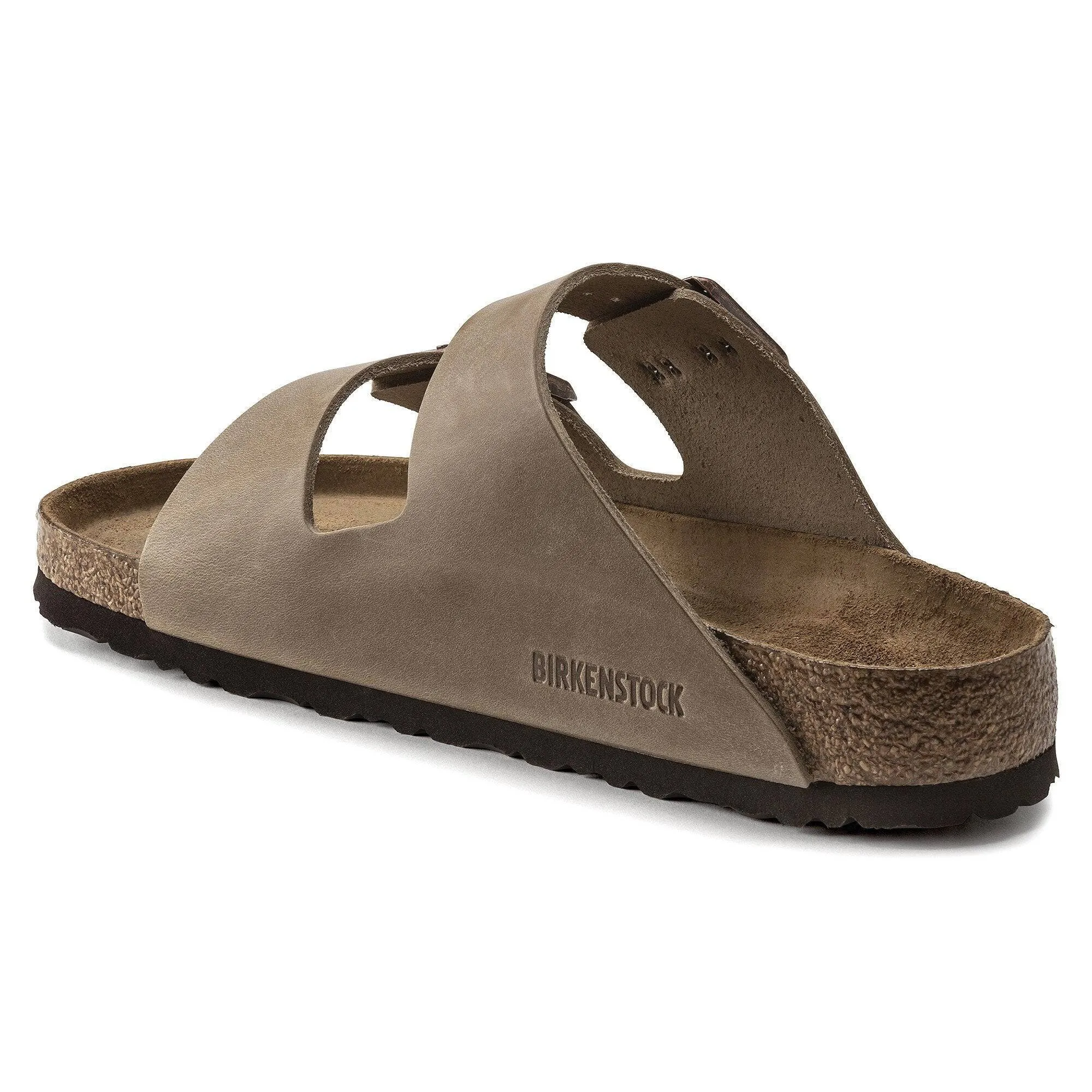 Birkenstock Arizona Oiled Ladies Narrow Tobacco Brown Leather Arch Support Buckle Sandals
