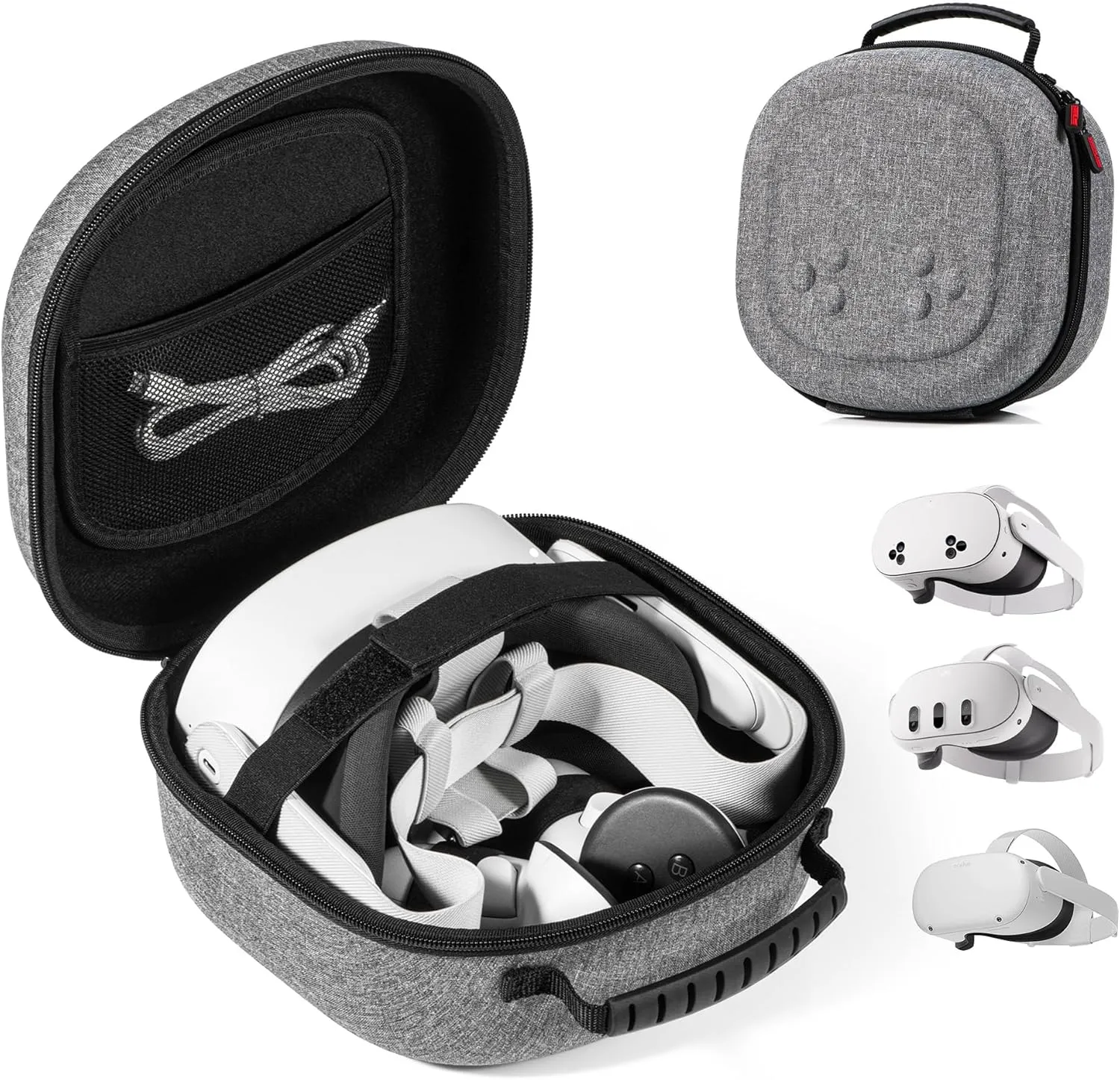 Carrying Case for Meta Quest 3S and Quest 3Compact Space VR Storage Bag for Oculus Quest 3S/3/2, Store Controller Grips, Adapter Accessories