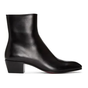Christian Louboutin Black Jolly Zip Up Boots