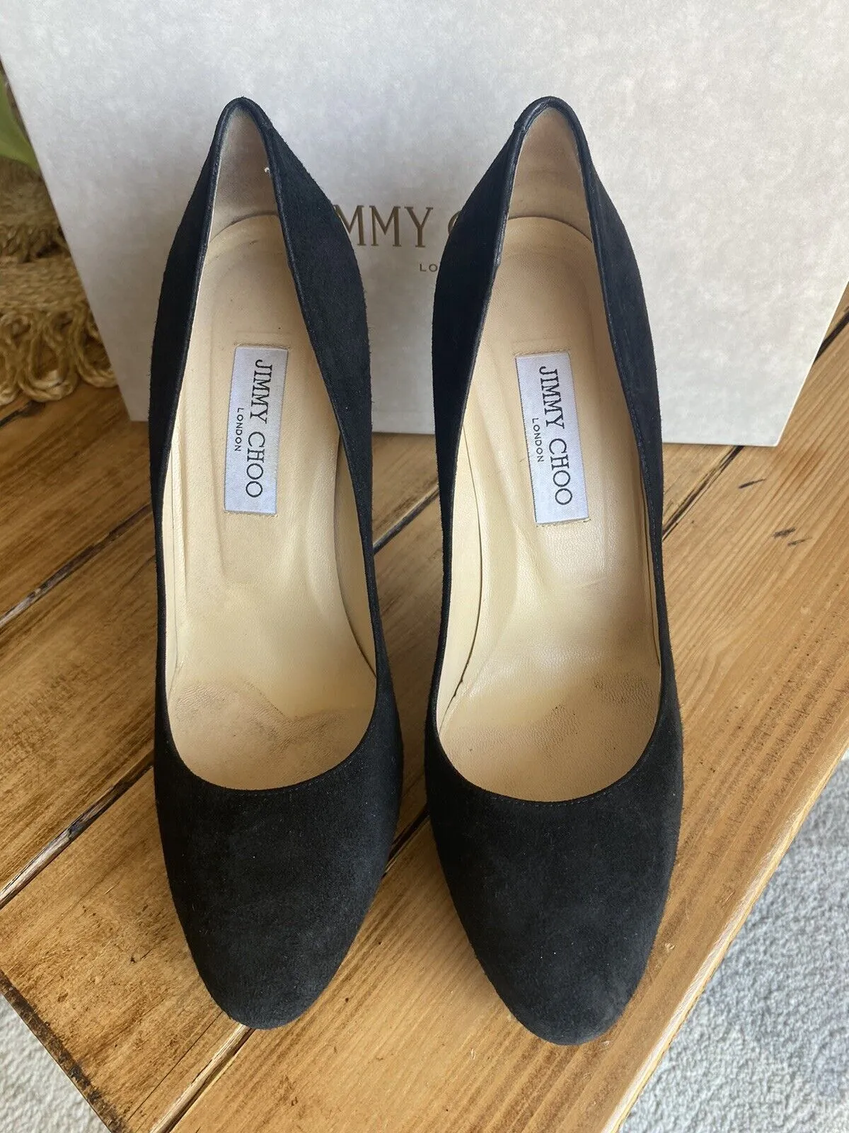 Jimmy Choo black suede pumps size UK8/US10