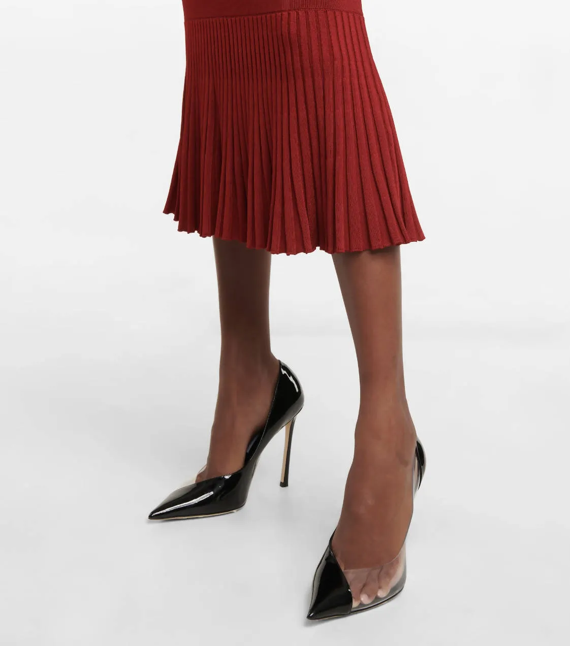 JIMMY CHOO Cass 110 leather and PVC pumps