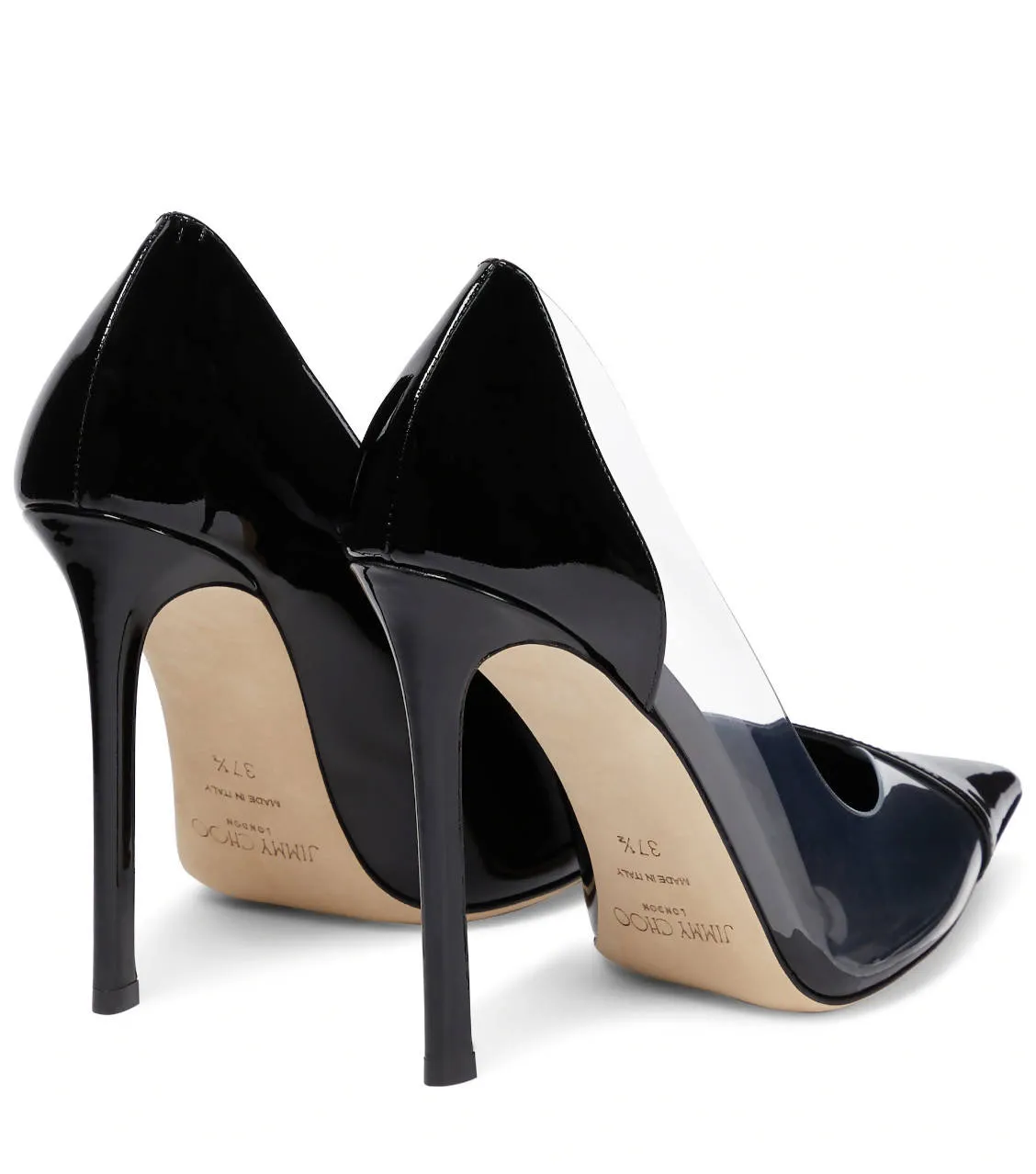 JIMMY CHOO Cass 110 leather and PVC pumps