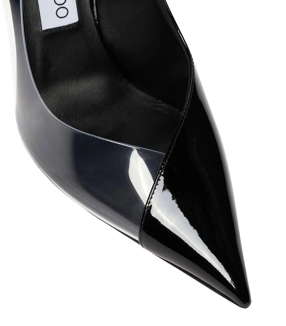 JIMMY CHOO Cass 110 leather and PVC pumps