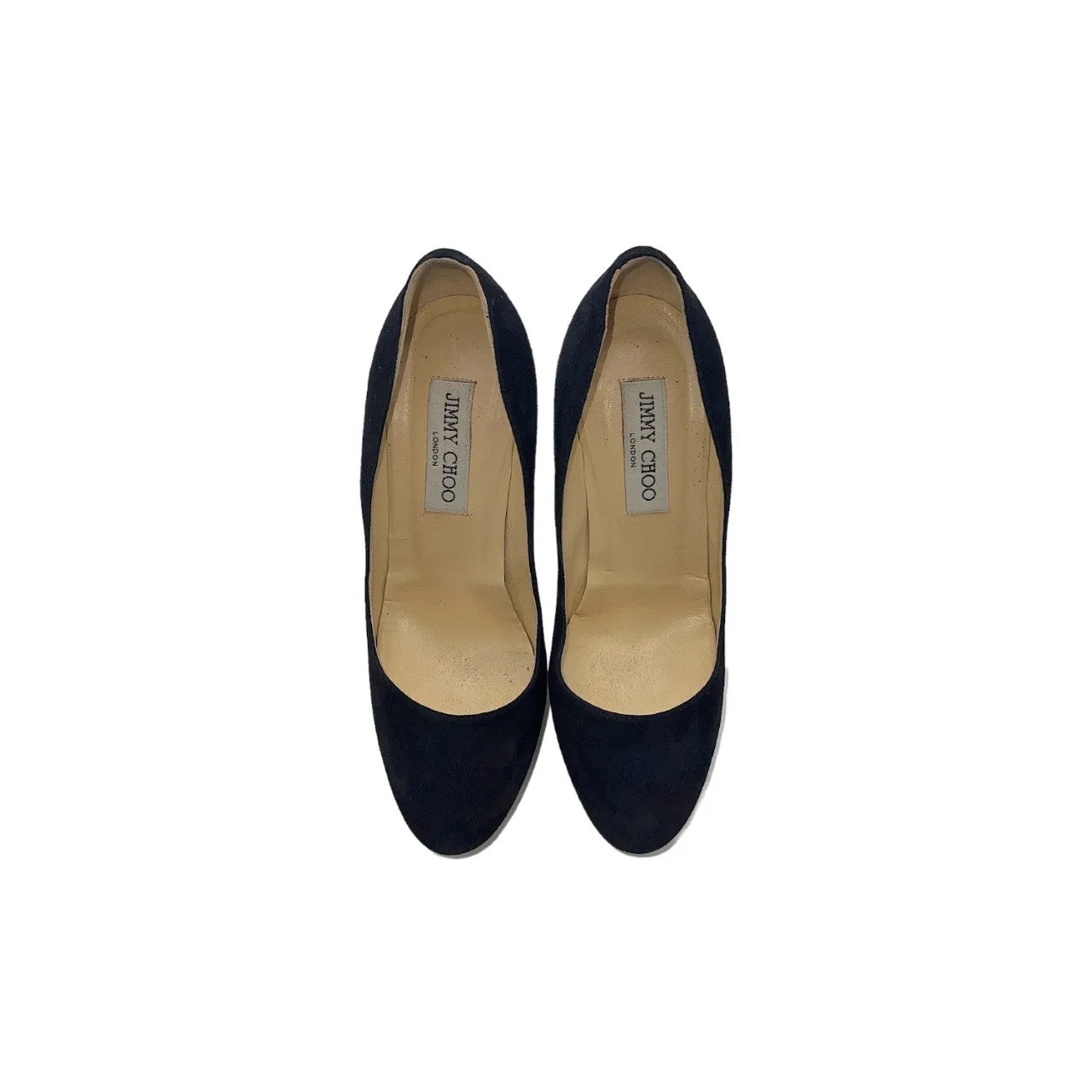 JIMMY CHOO Cosmic Navy Suede Platform Pumps - Sz. 36.5