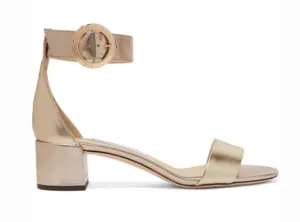 Jimmy Choo JIMMY CHOO JAIMIE 40 METALLIC LEATHER SANDALS