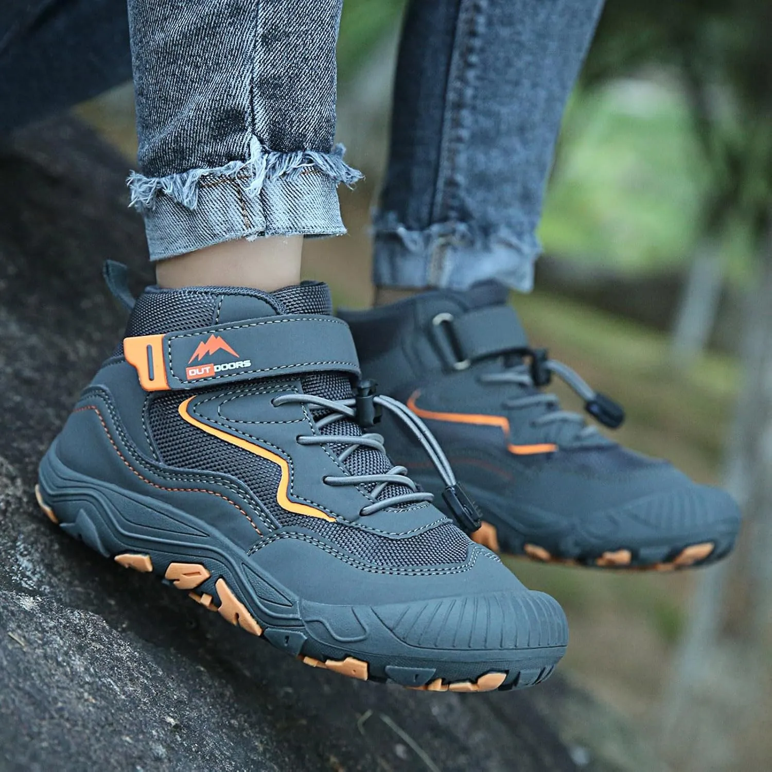 Kids Shoes Boys Girls High Top Sneaker Lace-Up Walking Causal Tennis Shoes Hiking Outdoor Ankle Booties Little/Big Kid