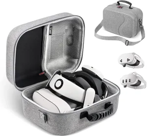 Large Carrying Case for Meta Quest 3/3S with Battery Strap, BOBOVR S3 PRO Elite Head Strap, VR Storage Bag for Oculus Headset, Controllers, Adapter and Other Accessories