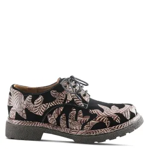L'Artiste Women's Jigsaw Oxfords- Black Multi