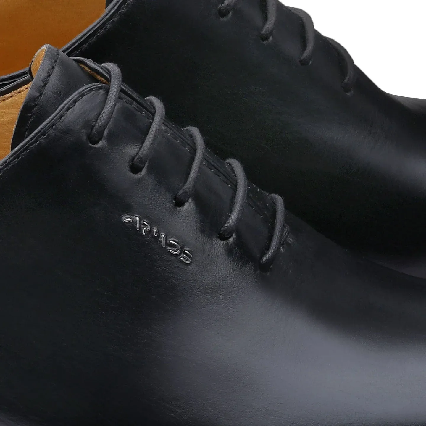Men's Black Leather Oxford Lace-Up