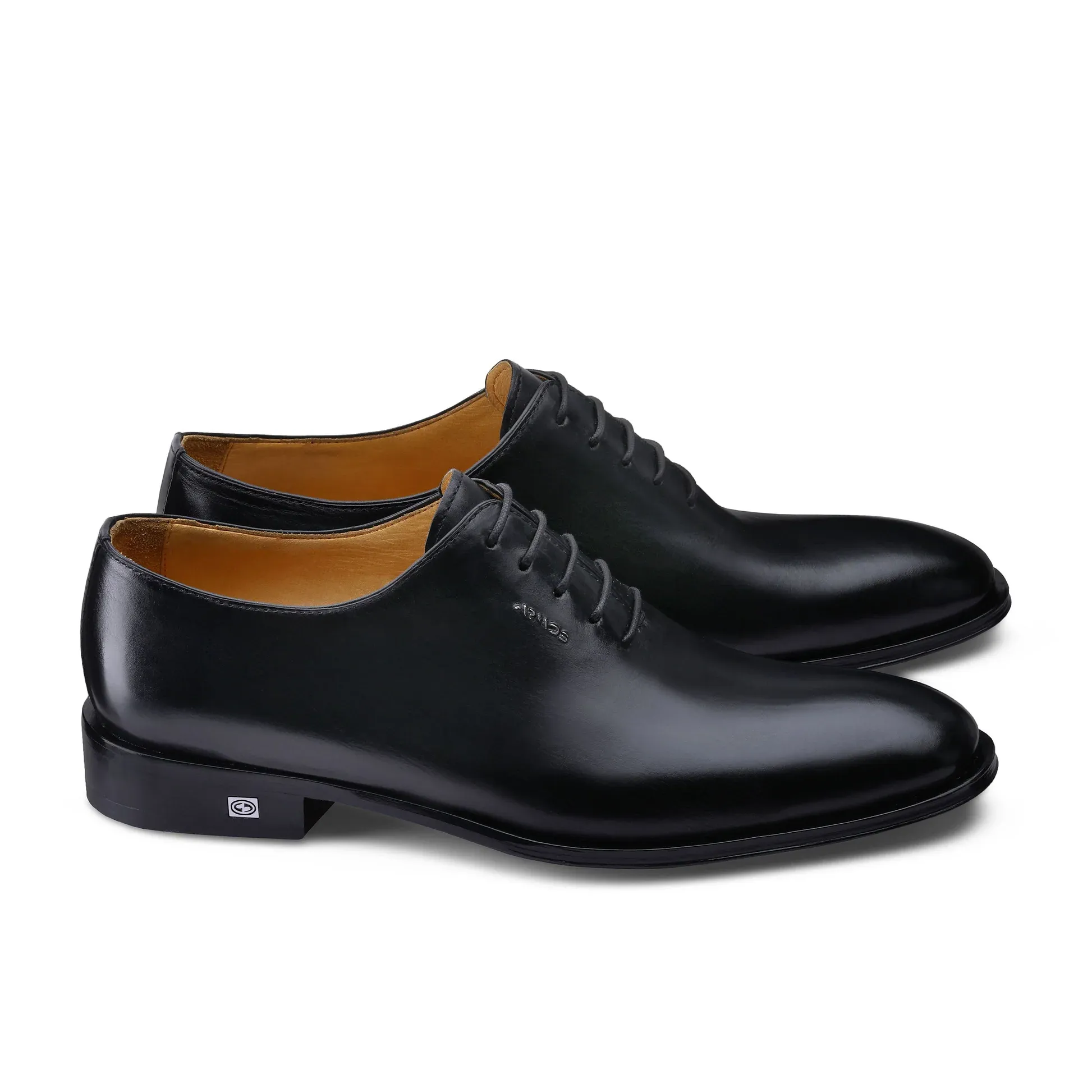 Men's Black Leather Oxford Lace-Up