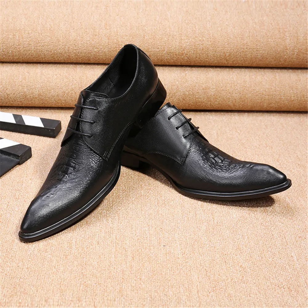 Mens Lace Up Black Oxford Shoes