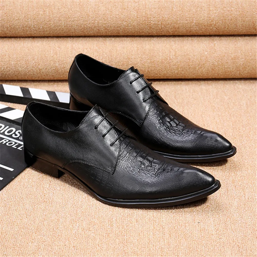 Mens Lace Up Black Oxford Shoes