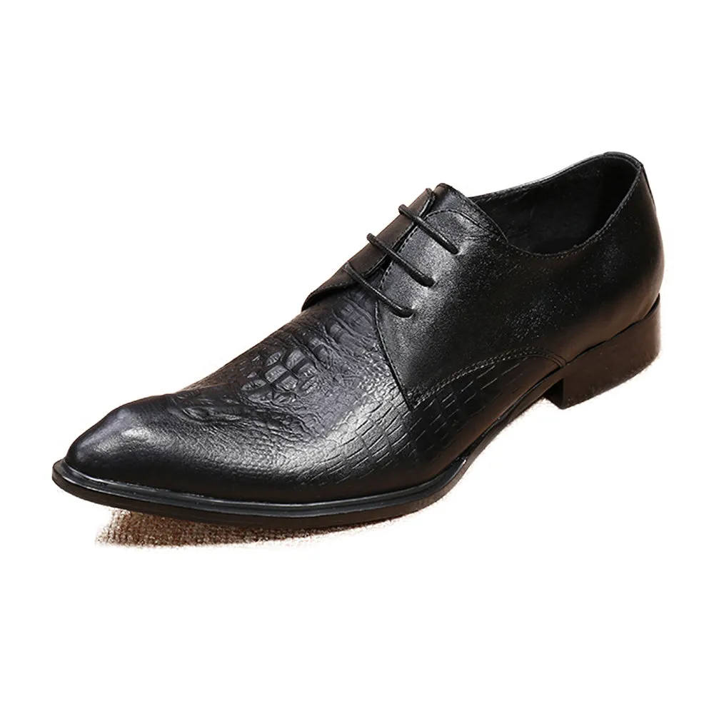 Mens Lace Up Black Oxford Shoes