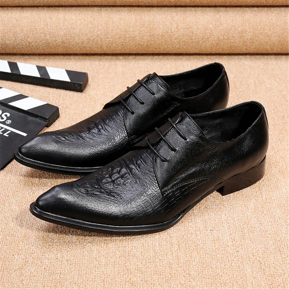 Mens Lace Up Black Oxford Shoes