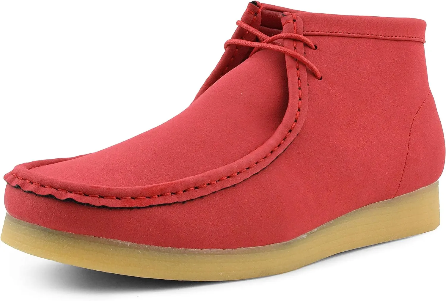 Men's Light Blue Lace Up High Top Suede Boots