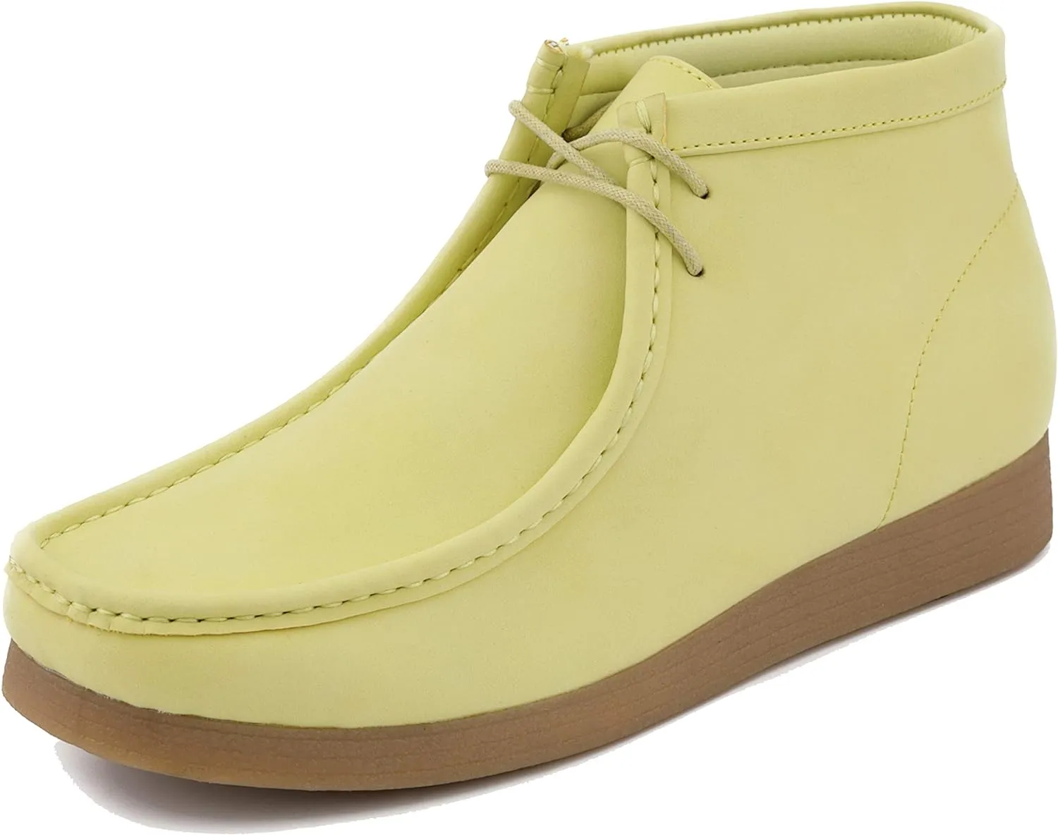 Men's Light Blue Lace Up High Top Suede Boots