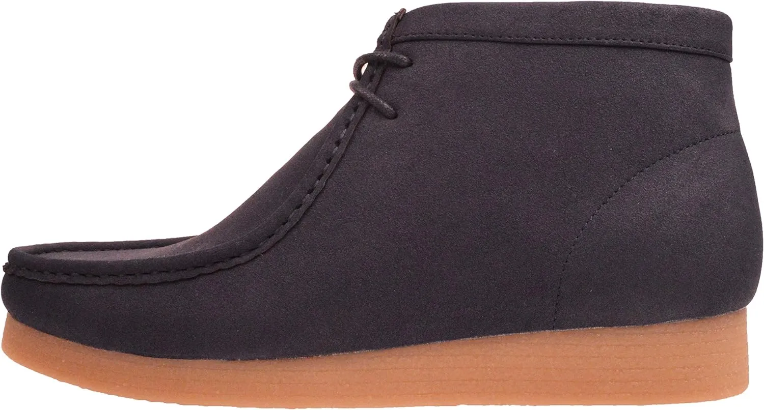 Men's Light Blue Lace Up High Top Suede Boots