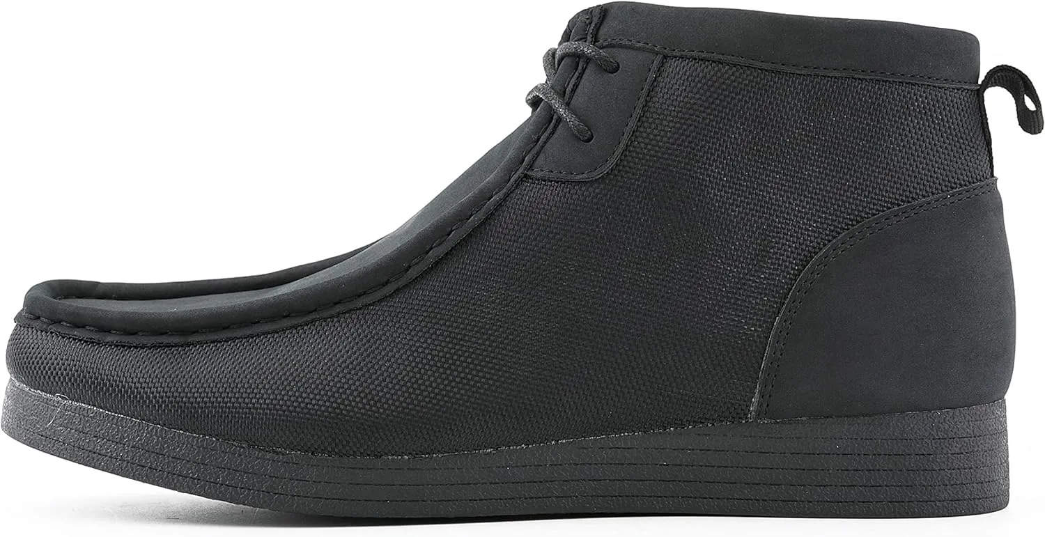 Men's Light Blue Lace Up High Top Suede Boots