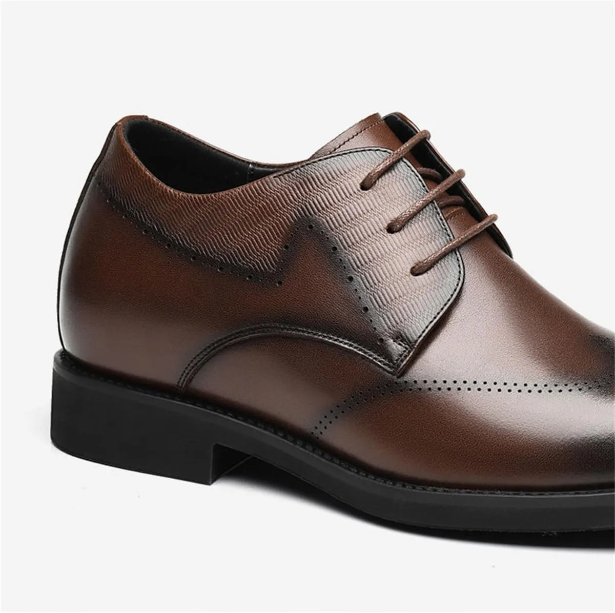 Men's Oxford Dress Elevator Shoes Classic Lace Up Modern Business Wedding Shoes for Formal Occasions