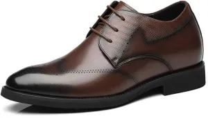 Men's Oxford Dress Elevator Shoes Classic Lace Up Modern Business Wedding Shoes for Formal Occasions