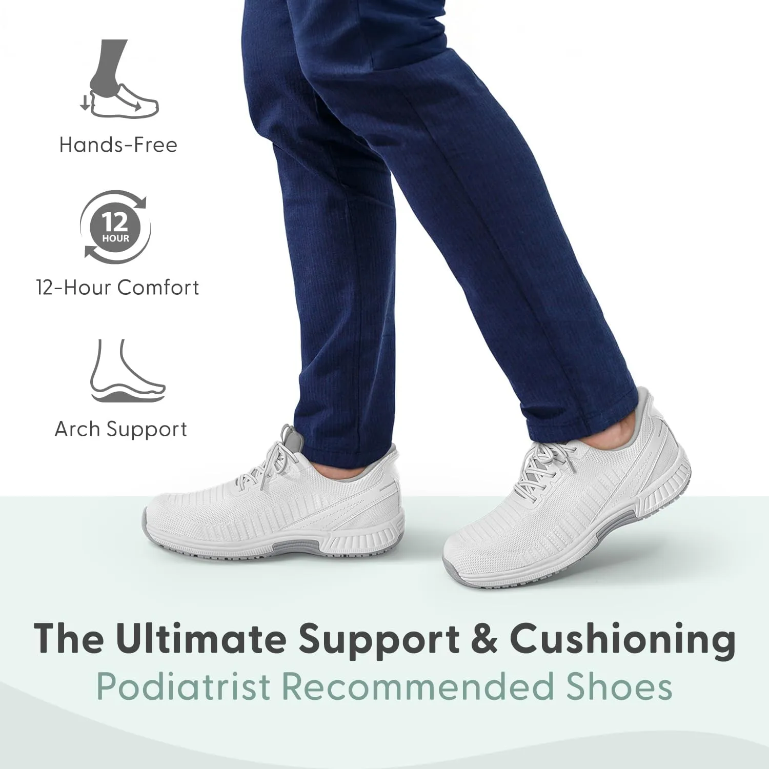 Orthofeet Men's Orthopedic Knit Yari Hands-Free Sneakers