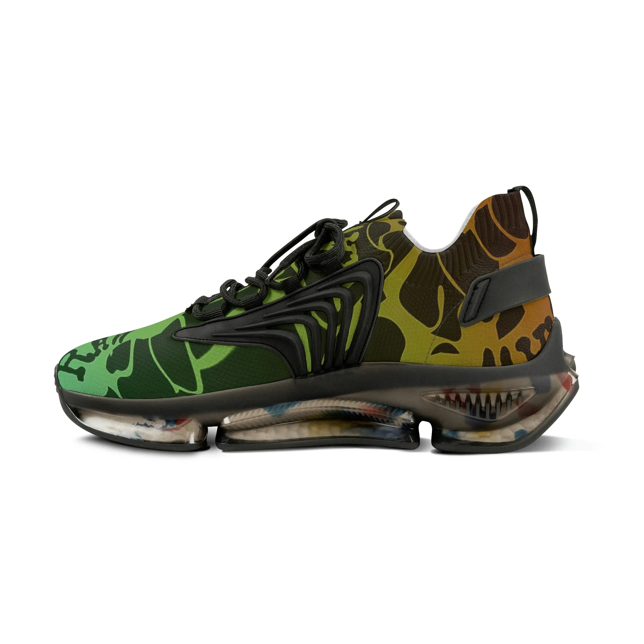 Raw Sushi "moon walker" Sports Sneakers (green/orang camo)