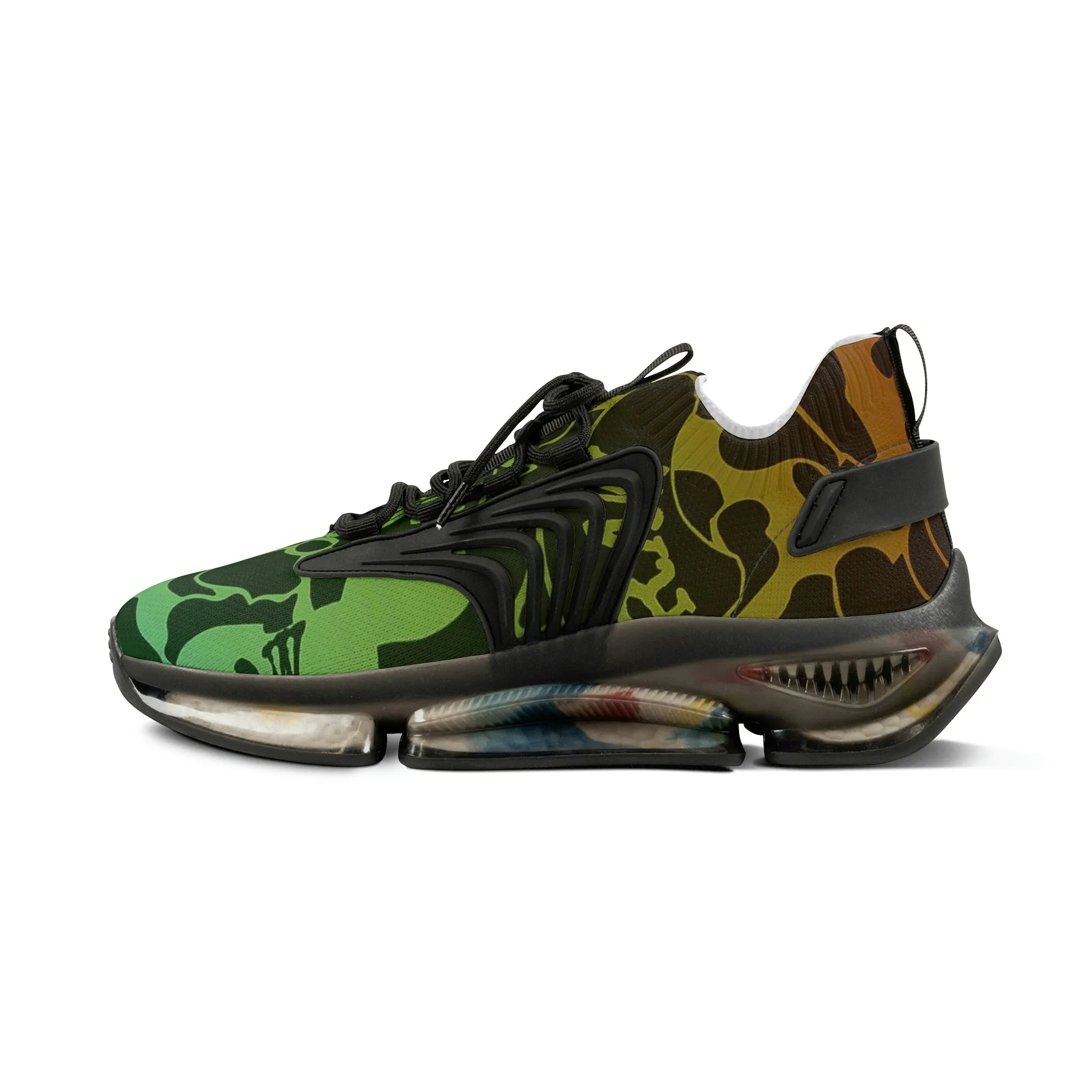 Raw Sushi "moon walker" Sports Sneakers (green/orang camo)