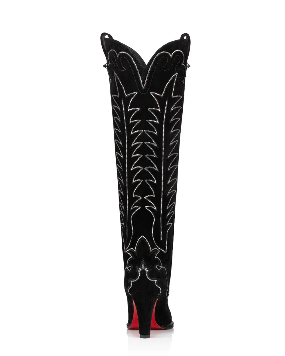 Santia Botta Strass 85mm Western Boot in Black