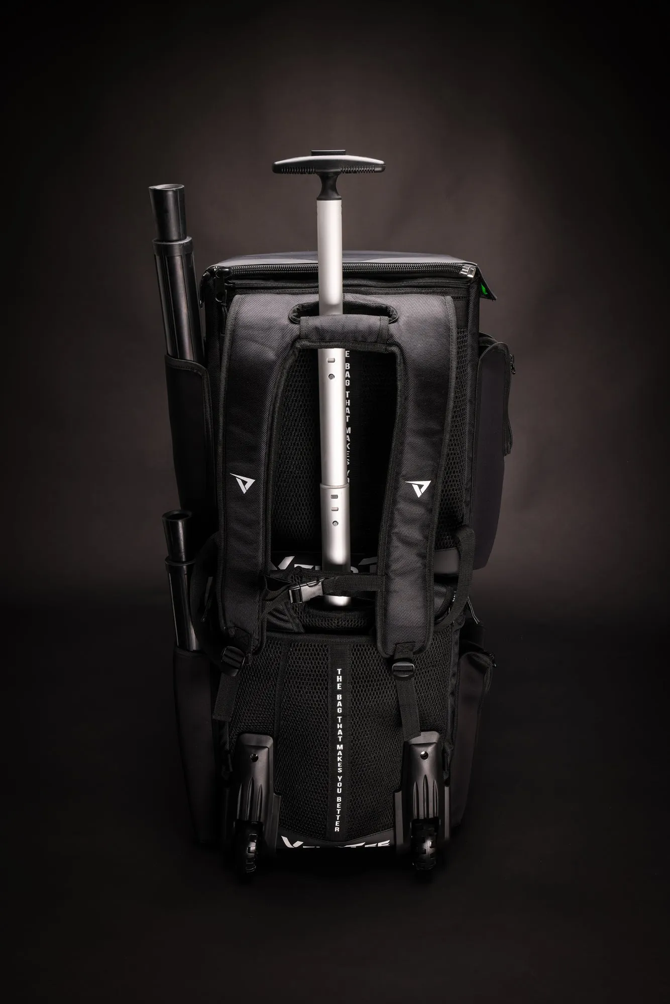 Wheeled VeloTee 2.0 Pro Baseball & Softball Bat Bag Bundle with TANNER TEE